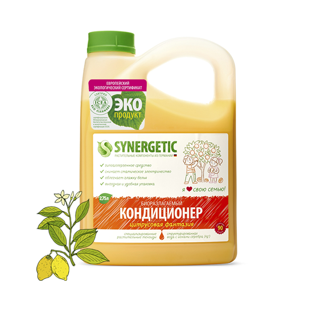 Кондиционер для белья (цитрусовая фантазия)  2,75 л (1/6) "синергетик"