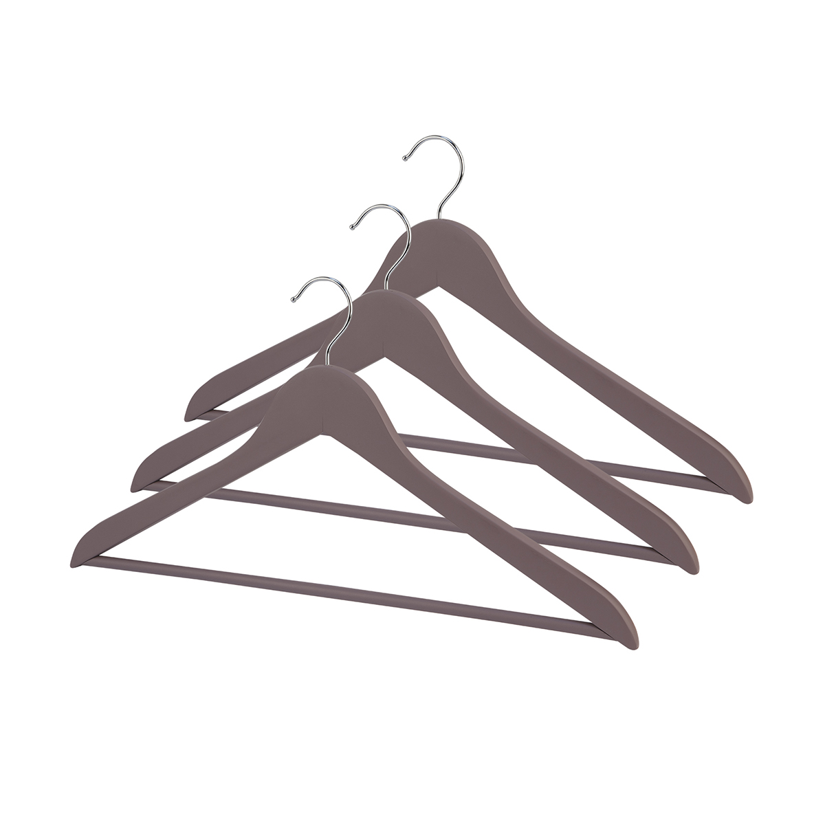 Вешалки для одежды дерев. "romantic" с перекл. (3 шт.) лиловые (1/32) "valiant" rm-16601s