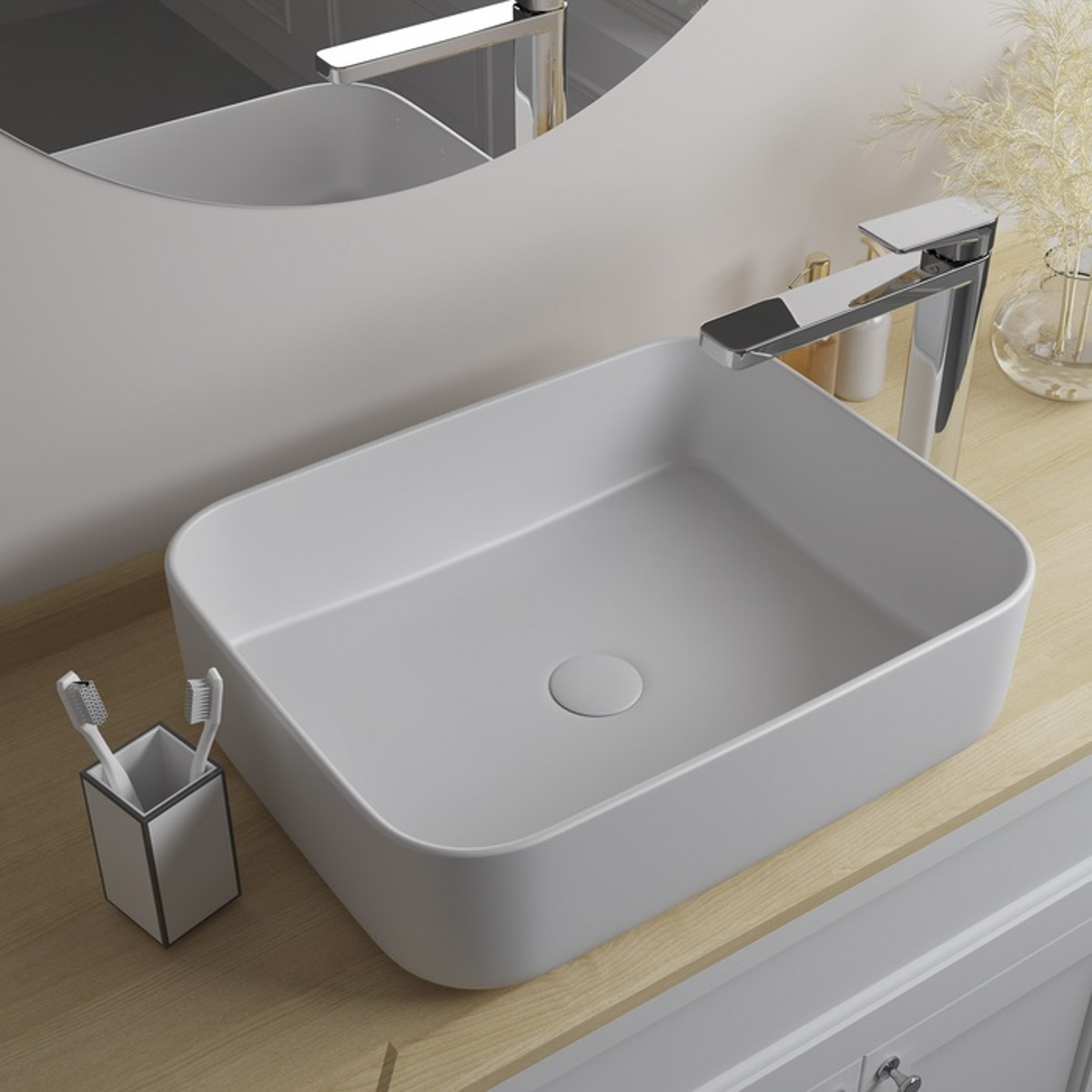 Раковина накладная "bridge" (белый глянцевый) (1) "iddis" briws05i27