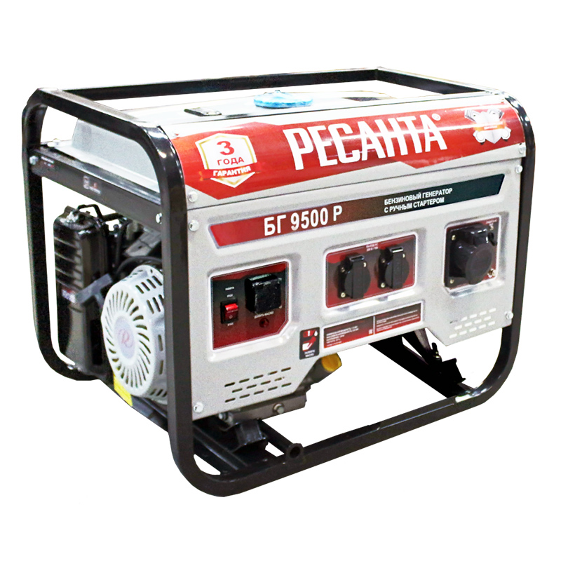 Генератор бензиновый бг-9500 р 7,5 квт (1) "ресанта"