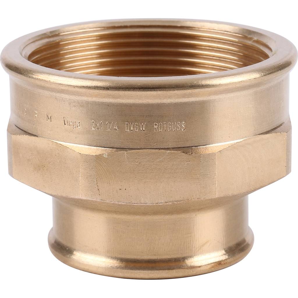 Муфта редукционная 2" х 1"1/4 резьбовая (ВР) бронза VIEGA (271893)