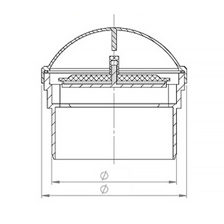 Клапан канализационный (аэратор) 50 мм HT OSTENDORF