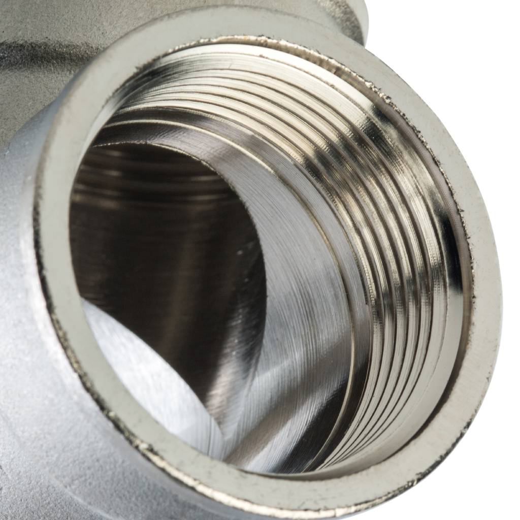 Тройник резьбовой ВР 1"1/4 никель STOUT