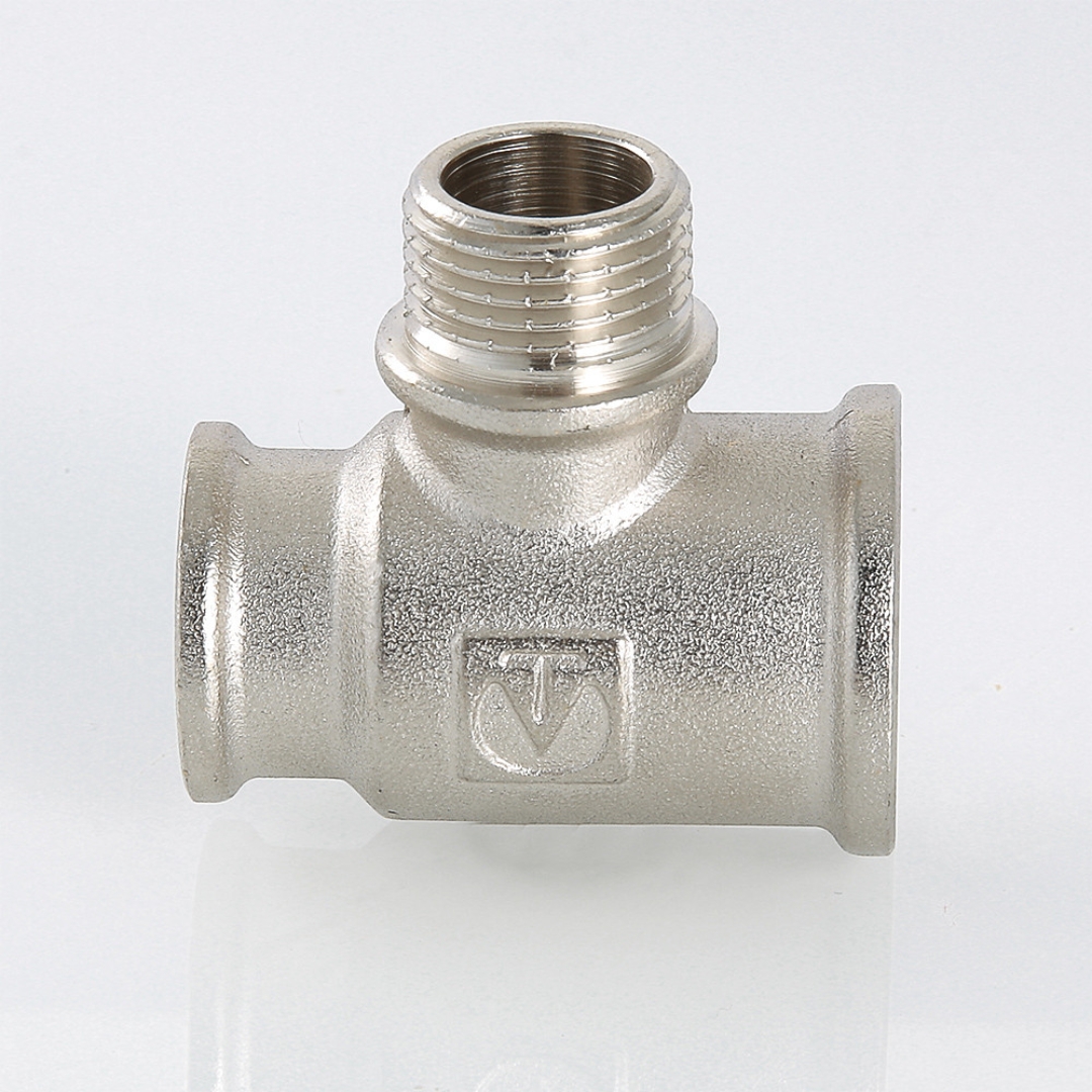 Тройник резьбовой ВН 3/4" х 1/2" х 1/2" переходной латунь-никель VALTEC (VTr.132.RN.050404)