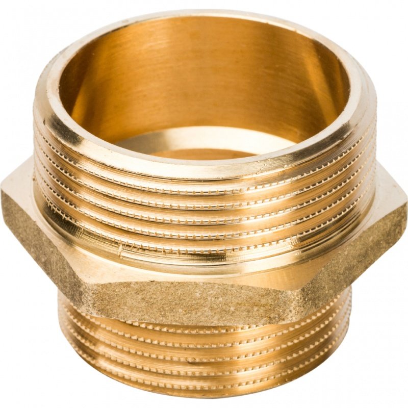 Ниппель переходной резьбовой НР 1"1/2 x 1"1/4 латунь STOUT