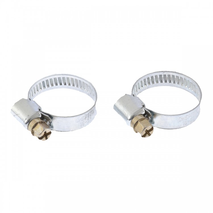 Хомуты металлические, Стандартное болтовое крепление 20-32 мм, 2 шт, ширина 9 мм Сибртех (47658)