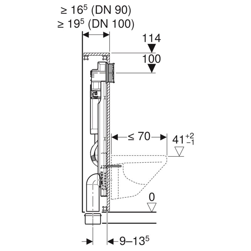 Модуль Geberit GIS для подвесного унитаза с бачком Sigma