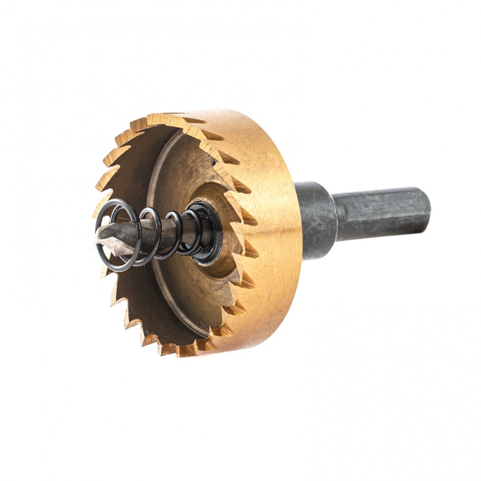 Коронка по металлу HSS, 42 мм, нитридтитановое покрытие Denzel (724114)