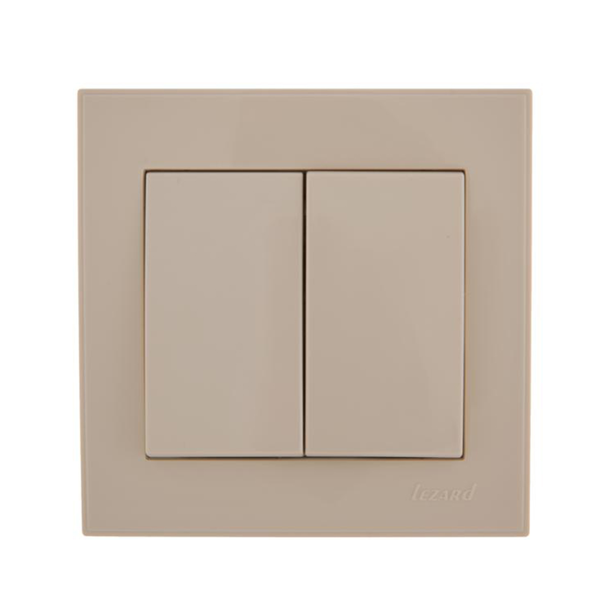 Выключатель "rain" 2-х кл., кремовый (1/10/120) "lezard" 703-0303-101