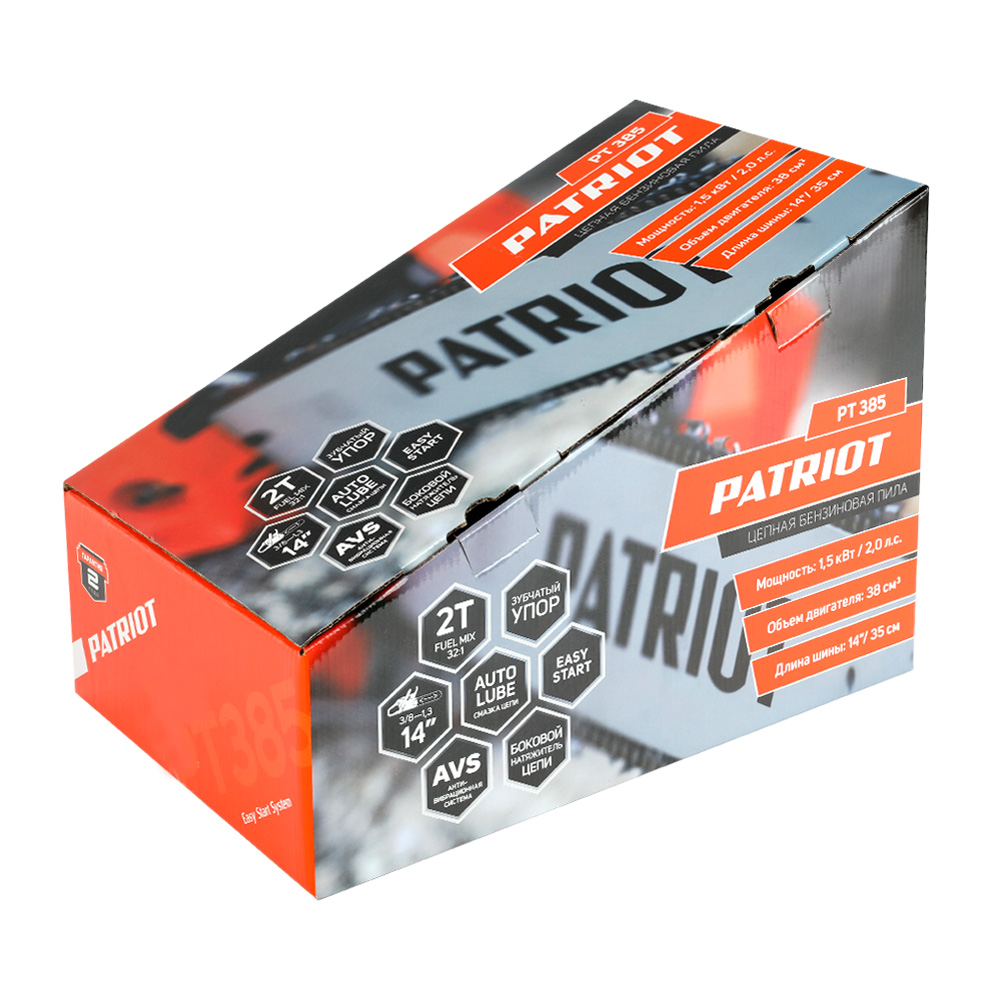 Бензопила цепная pt-385 (1/2) "patriot" 220103850