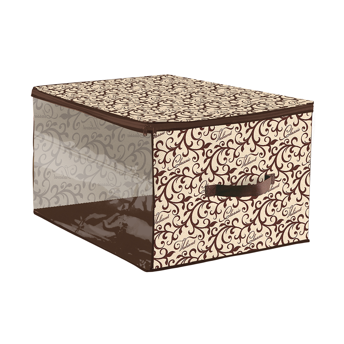 Кофр для хранения "classic" 60*50*35 см с застёжкой-молнией (1/24) "valiant" cl-cb-m