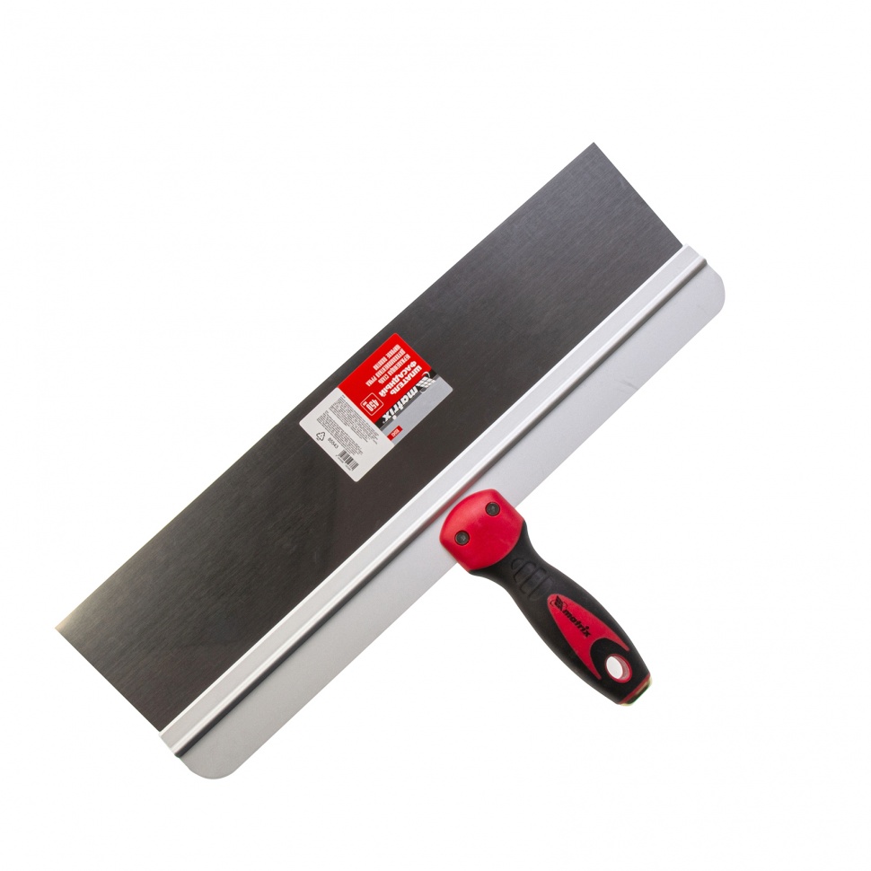 Шпатель фасадный из нержавеющей стали, 450 мм, двухкомпонентная ручка, широкое полотно Matrix (85543)