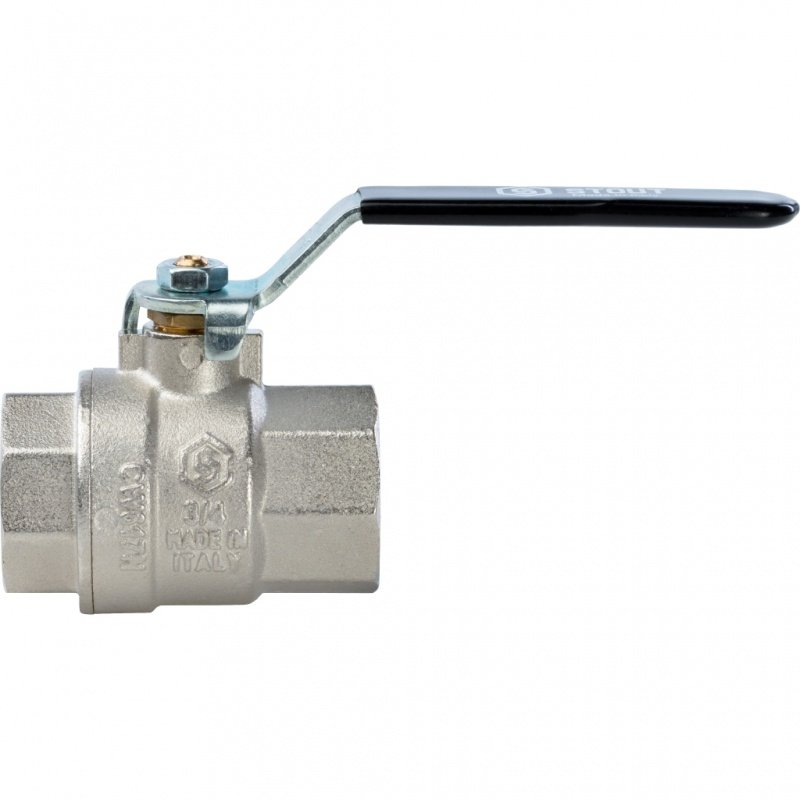 Кран шаровый STOUT ВВ 3/4" полнопроходной, рычаг
