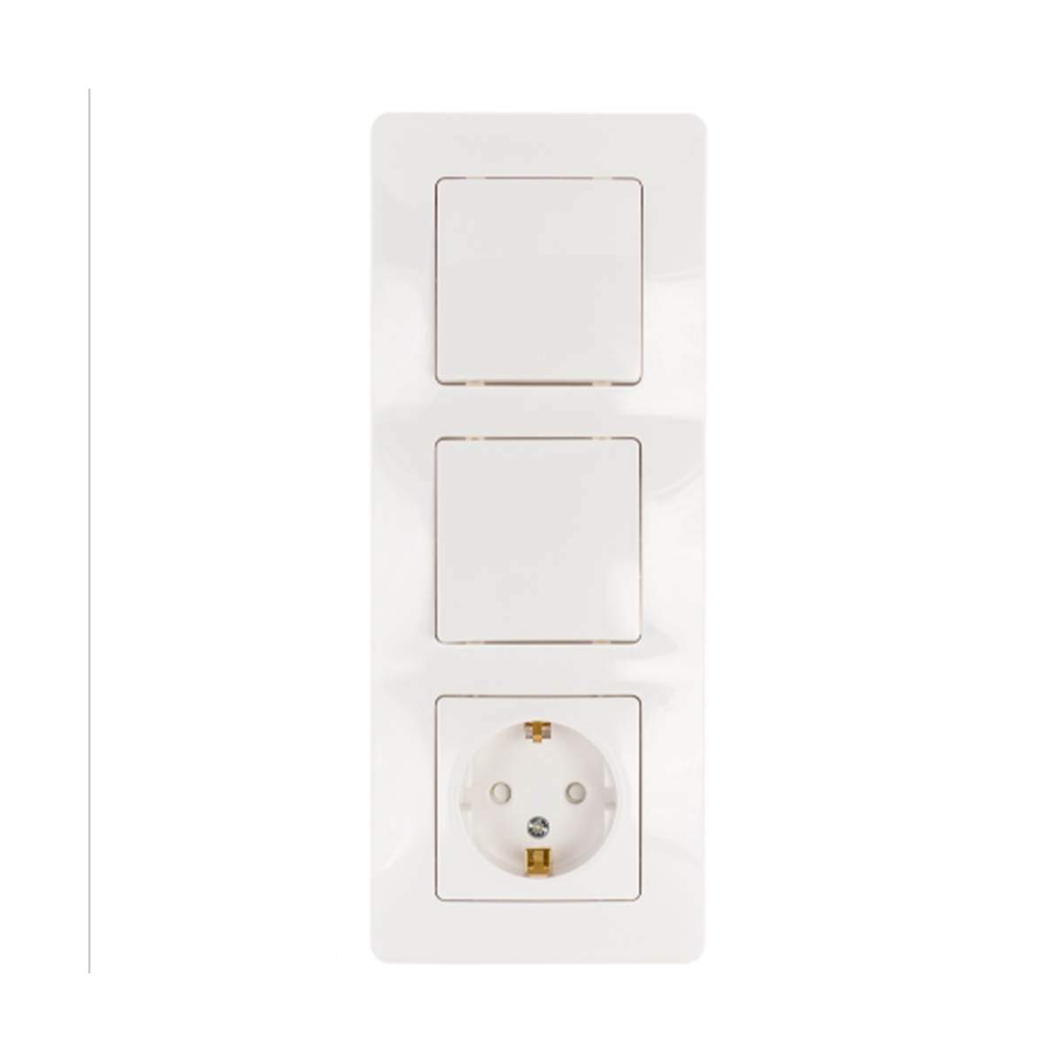 Блок комб. "blanca" 2-х кл. выкл. + розетка, белый (1/3/18) "schneider"