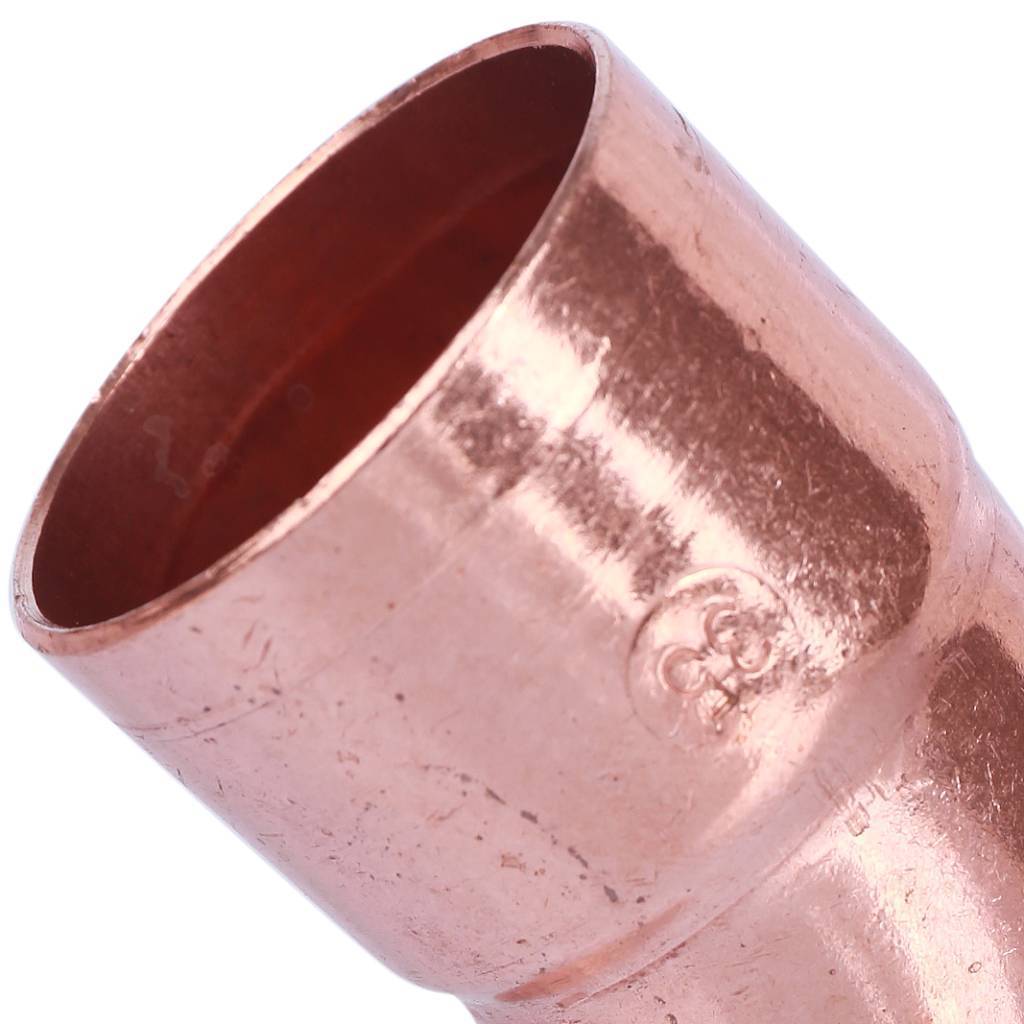 Отвод двухраструбный 35 мм / 45° под пайку медный SANHA 1504135