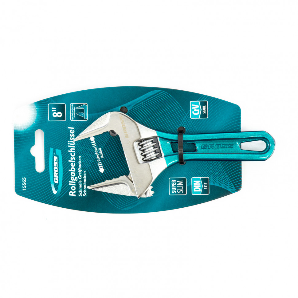 Ключ разводной, 140 мм, CrV, укороченная ручка Gross (15565)
