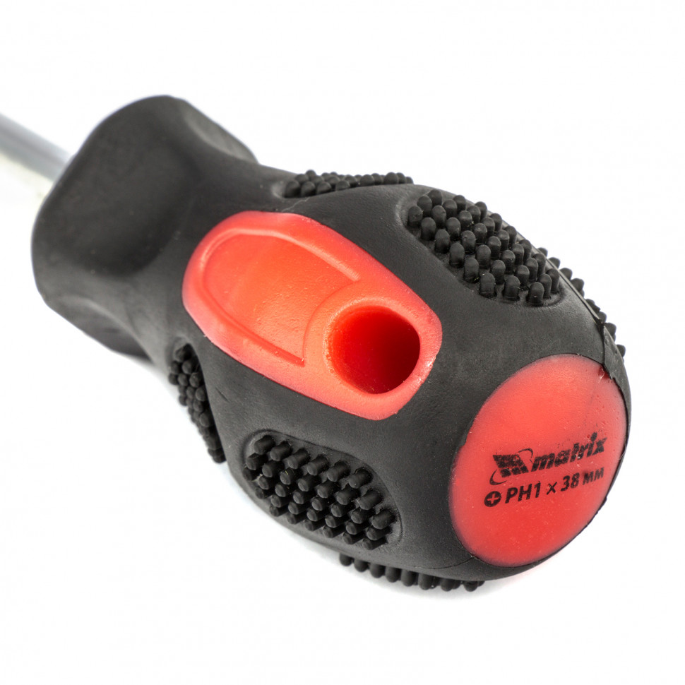 Отвертка Anti-Slip, PH1 х 38 мм, CrV, двухкомпонентная рукоятка Matrix (12232)