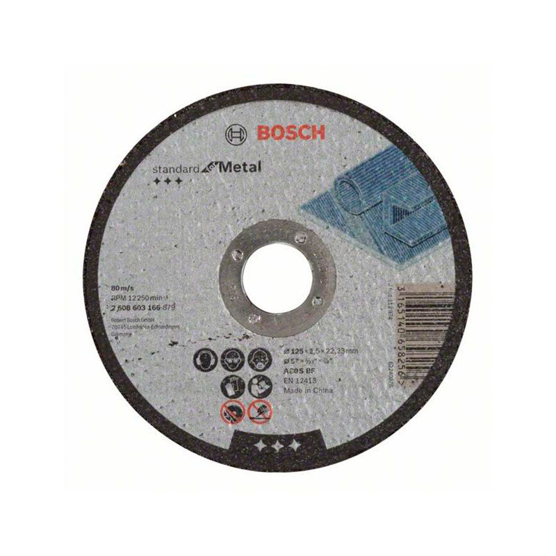 Круг отрезной по металлу "standard for metal" 125 х 2,5 x 22,2 мм (1) "bosch" 2608603166