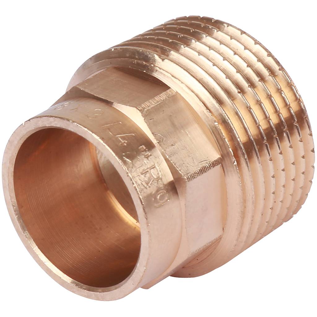 Муфта 18х3/4" переходная (НР) под пайку с наружной резьбой SANHA бронзовая 142431834