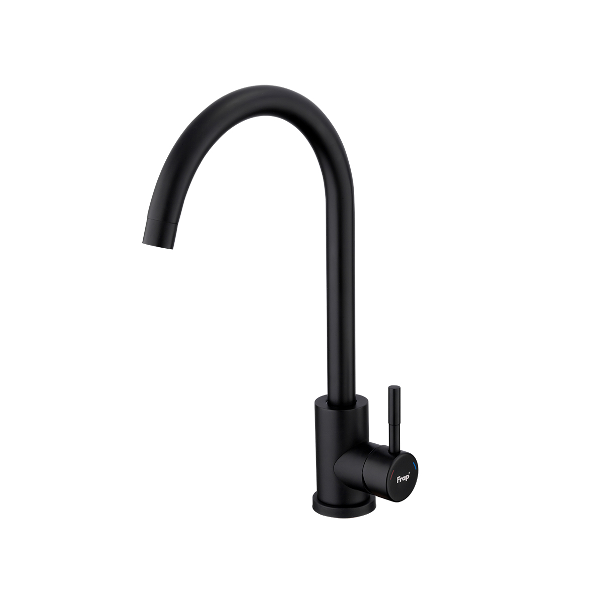 Смеситель для кухни f40899-4 высокий повротн. излив (нерж.сталь), черный (1/10) "frap"