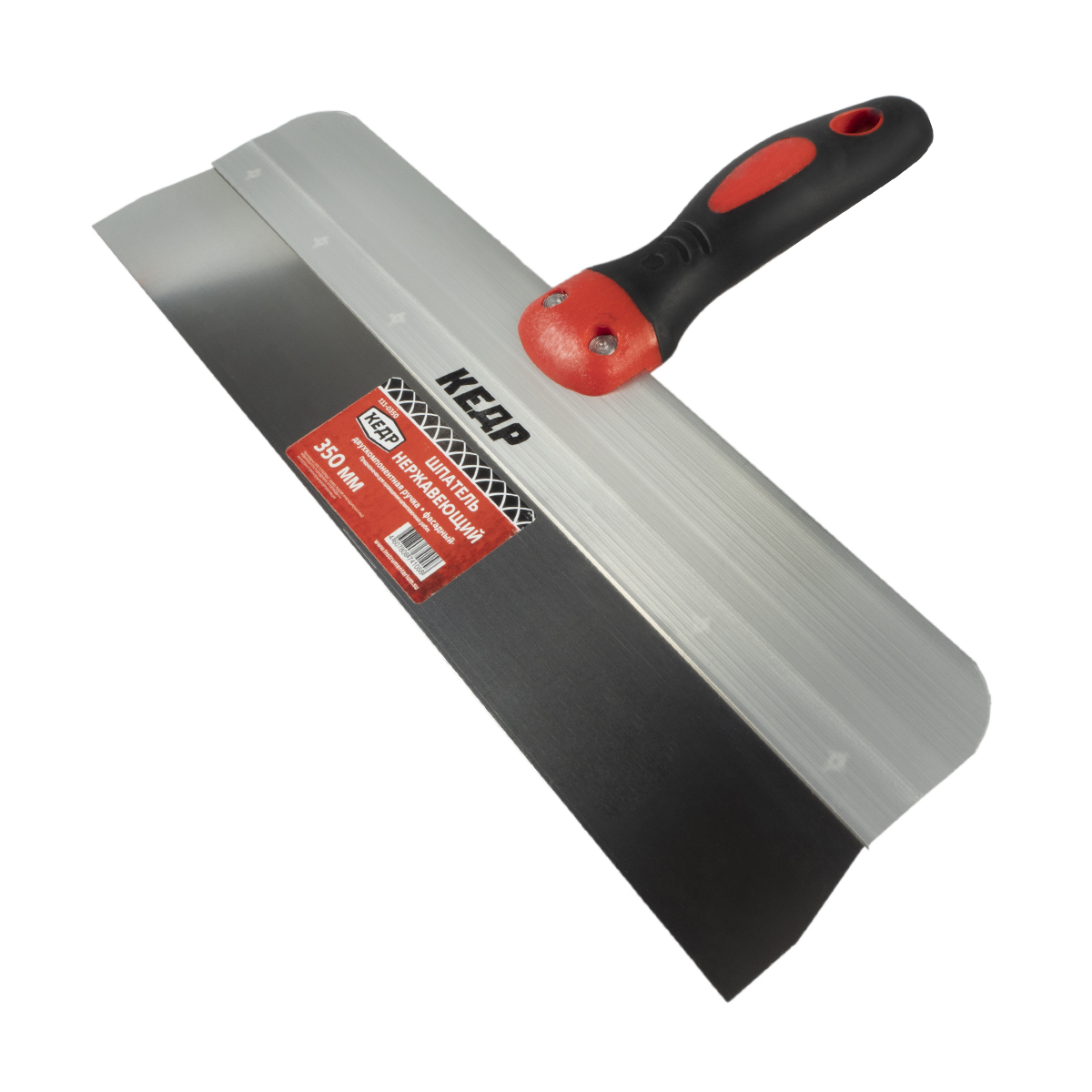 Шпатель фасадный нержав. 350 мм двухкомп. ручка (1/10) "кедр"  111-0350