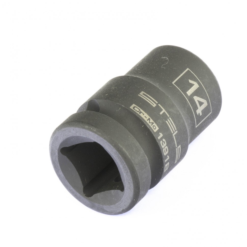 Головка ударная шестигранная, 14 мм, 1/2, CrMo Stels (13918)