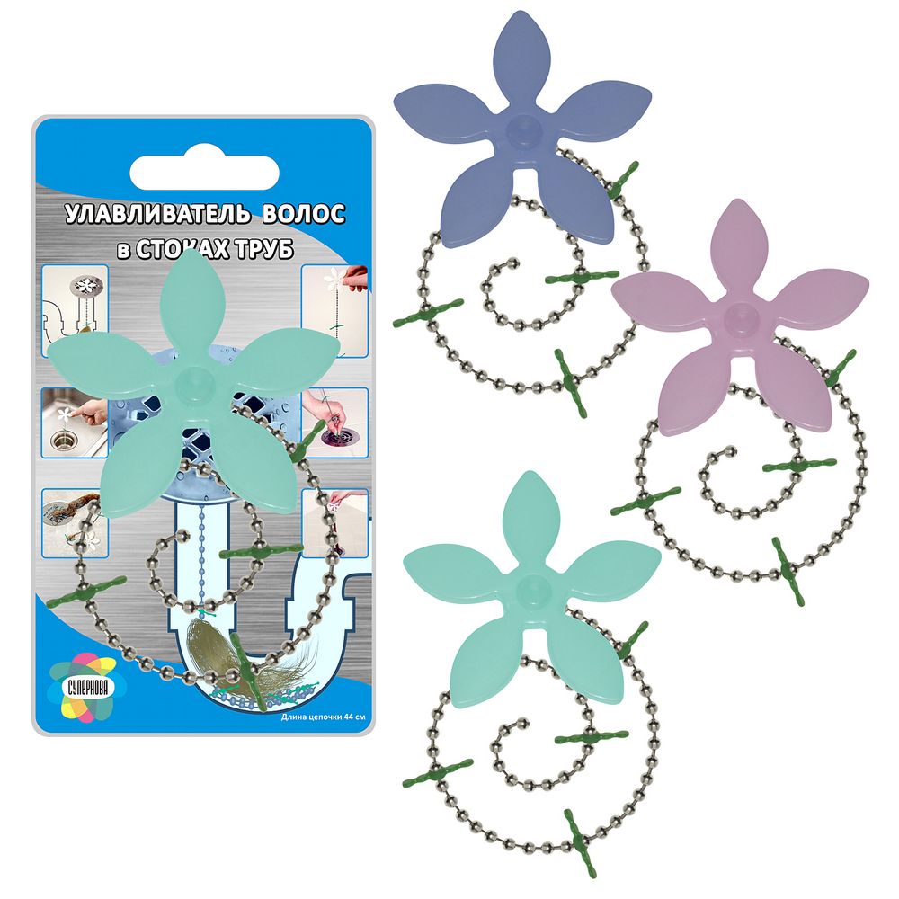 Улавливатель волос в стоках труб (6/144) "мультидом"  dh34-100