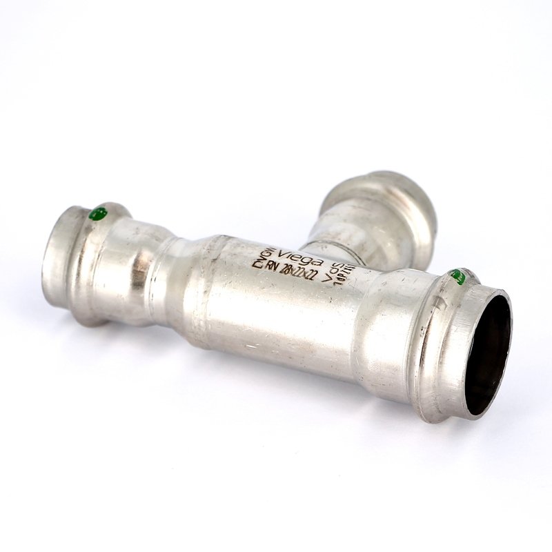 Тройник пресс 28х22х22 нержавеющая сталь Sanpress Inox VIEGA