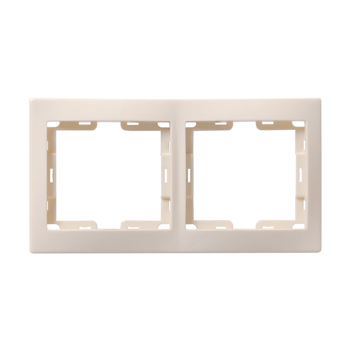 Рамка "кварта" 2-х местн. горизонт. рг-2-ккм, кремовый (1/38/760) "iek"