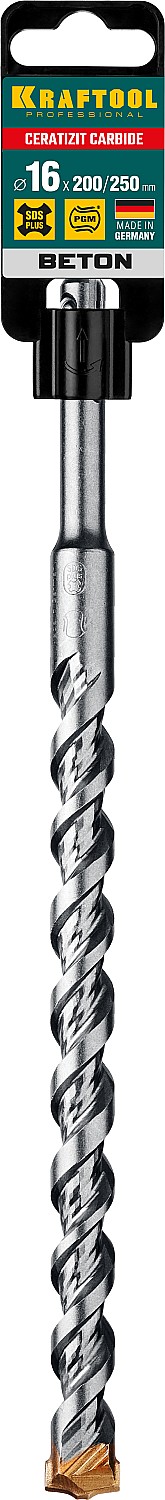 KRAFTOOL Cerazit Carbide, 16 х 250 мм, SDS-plus бур (29320-260-16)
