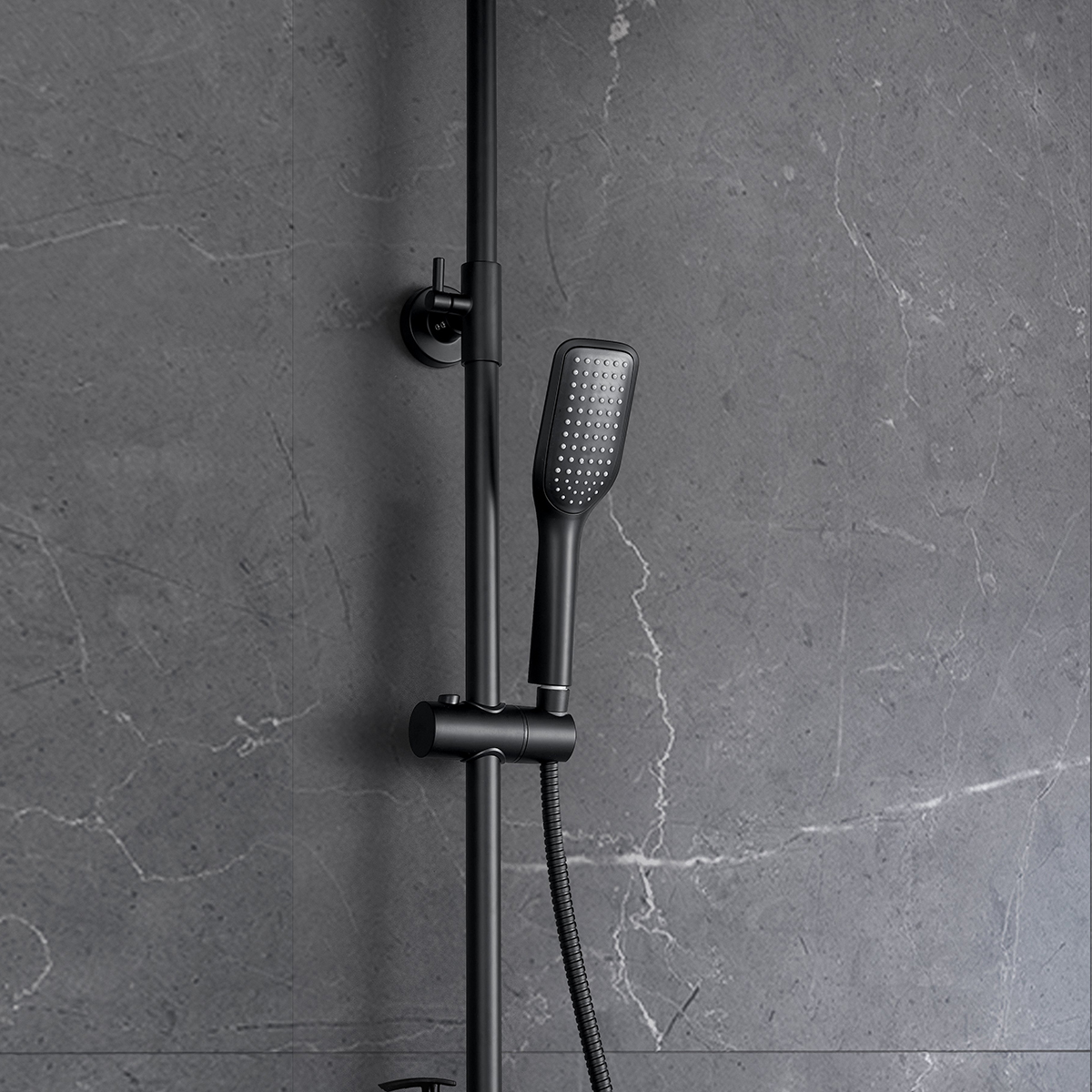 Душевая система "tropic" lm7002bl  верх. душ "тропич. дождь" (черный) (1/3) "lemark"