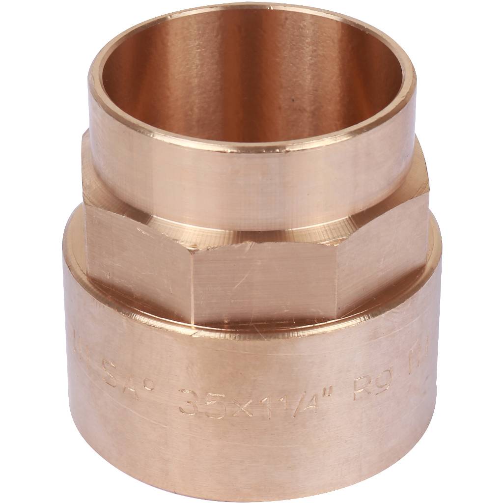 Муфта 35х1 1/4" переходная (ВР) под пайку с внутренней резьбой SANHA бронзовая 1427035114