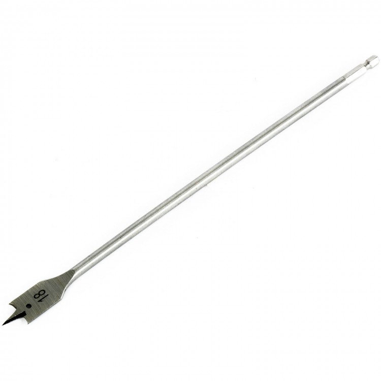 Сверло по дереву перовое удлиненное, 18 х 300 мм, шестигранный хвостовик Matrix (704018)