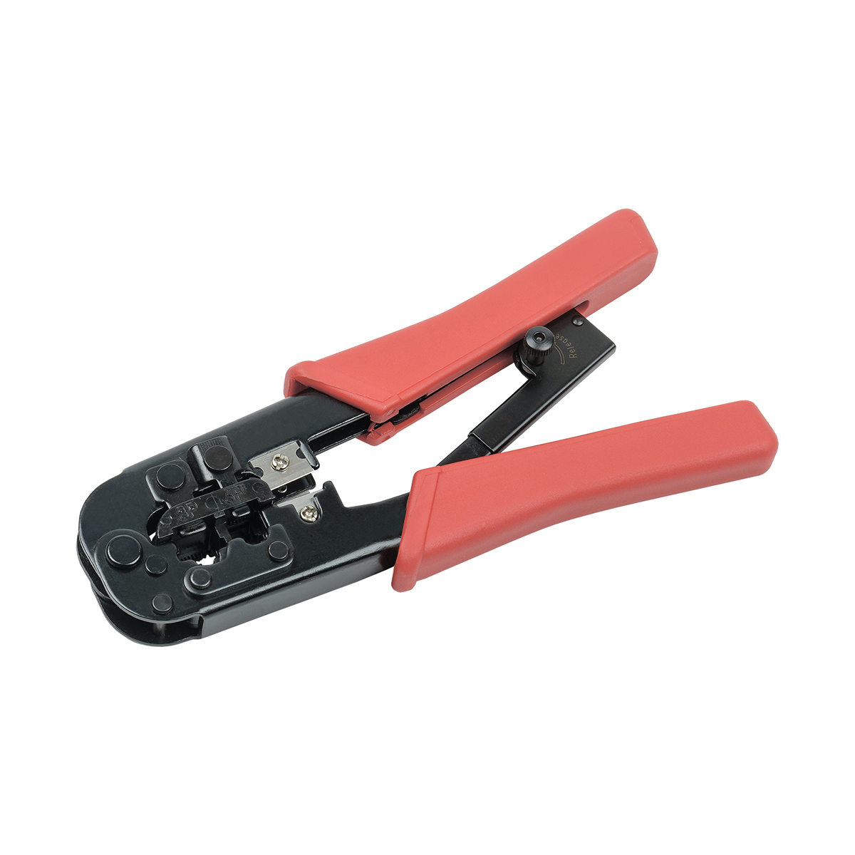Инструмент обжимной для разъемов rj-45/rg-12/rj-11 с храповым механизмом (1/5/50) "itk"