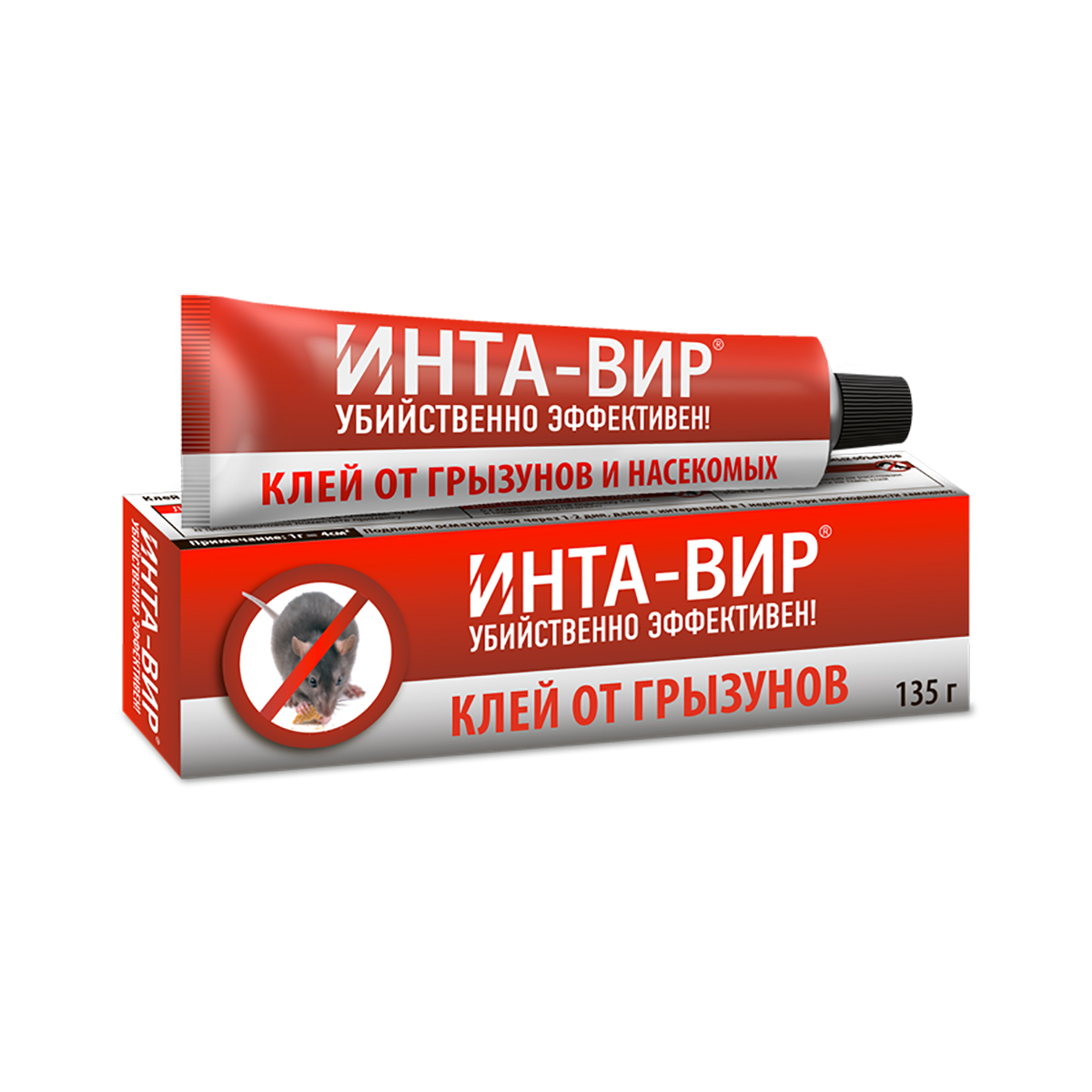 Клей от грызунов и насекомых "инта-вир" 135 г (10) "фаско"