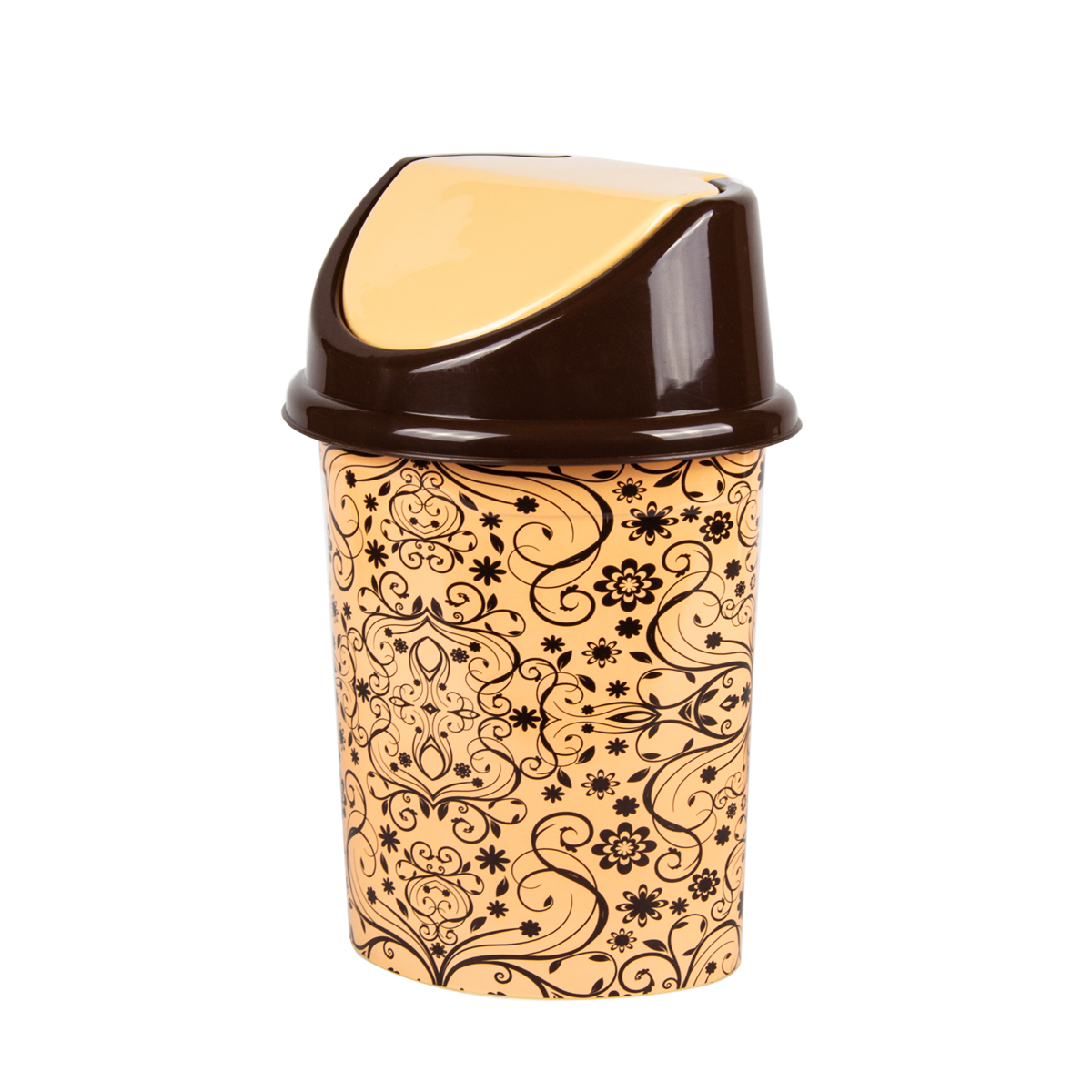 Ведро для мусора  8 л с плавающей крышкой (элегант светлый) (1/9) "виолет"