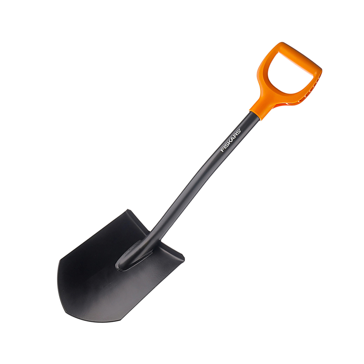 Лопата штыковая укороченная "solid" с металл. черенком и ручкой (1/4) "fiskars" 1026667