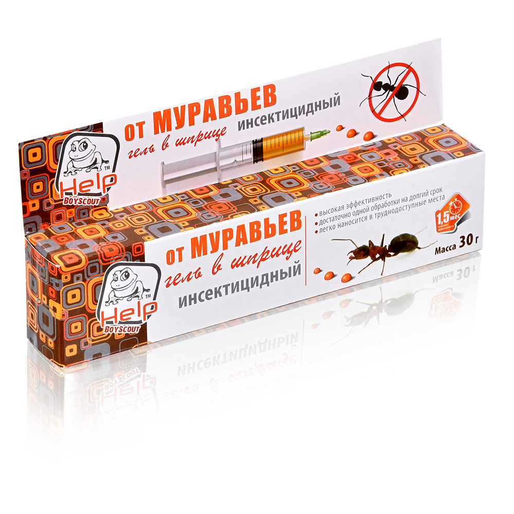 Средство от муравьев шприц гель 30 г (1/48) "help" 80273