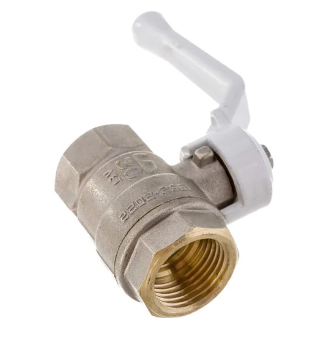 Кран шаровый LD Pride ВВ 1/2" Pride, полный проход, белая ручка