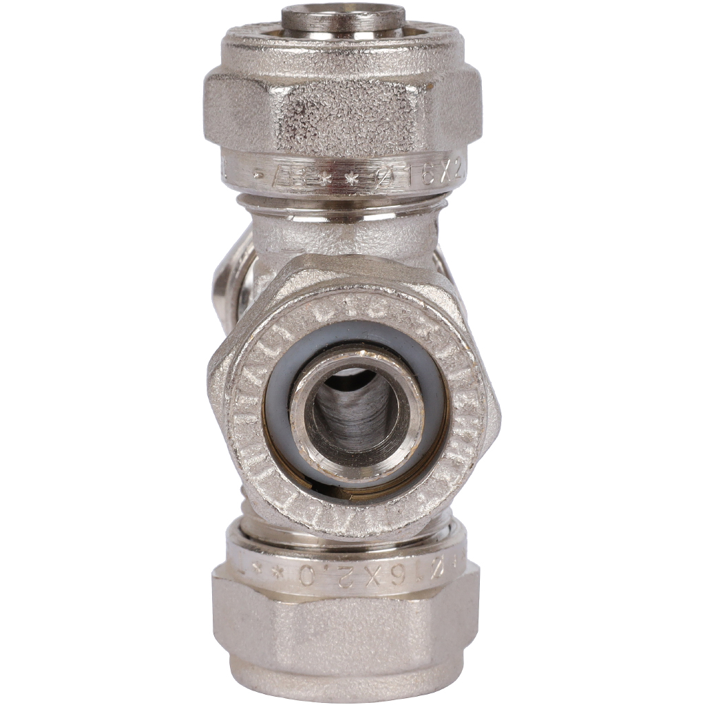 Крестовина равнопроходная 16 x 16 x 16 x 16 под обжим TIEMME для металлопласта