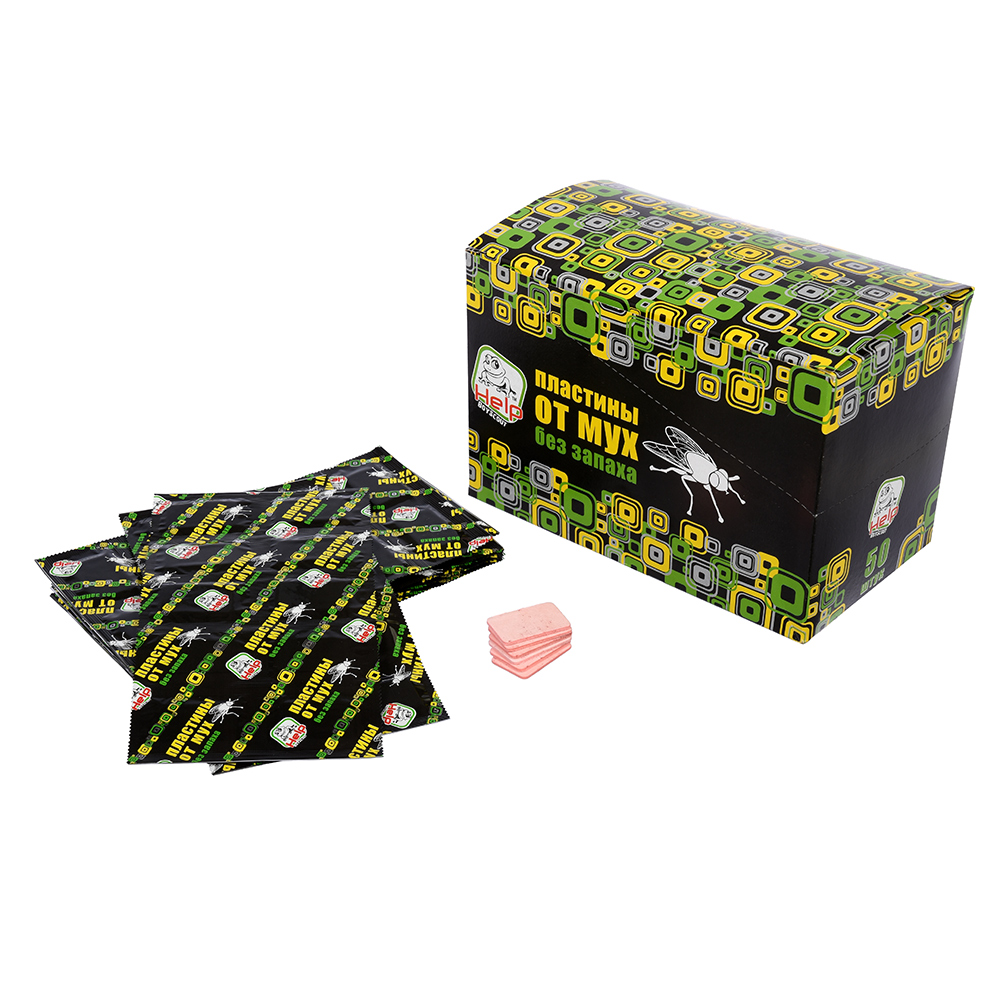 Средство от мух пластины без запаха 10 шт. (50) "help" 80504