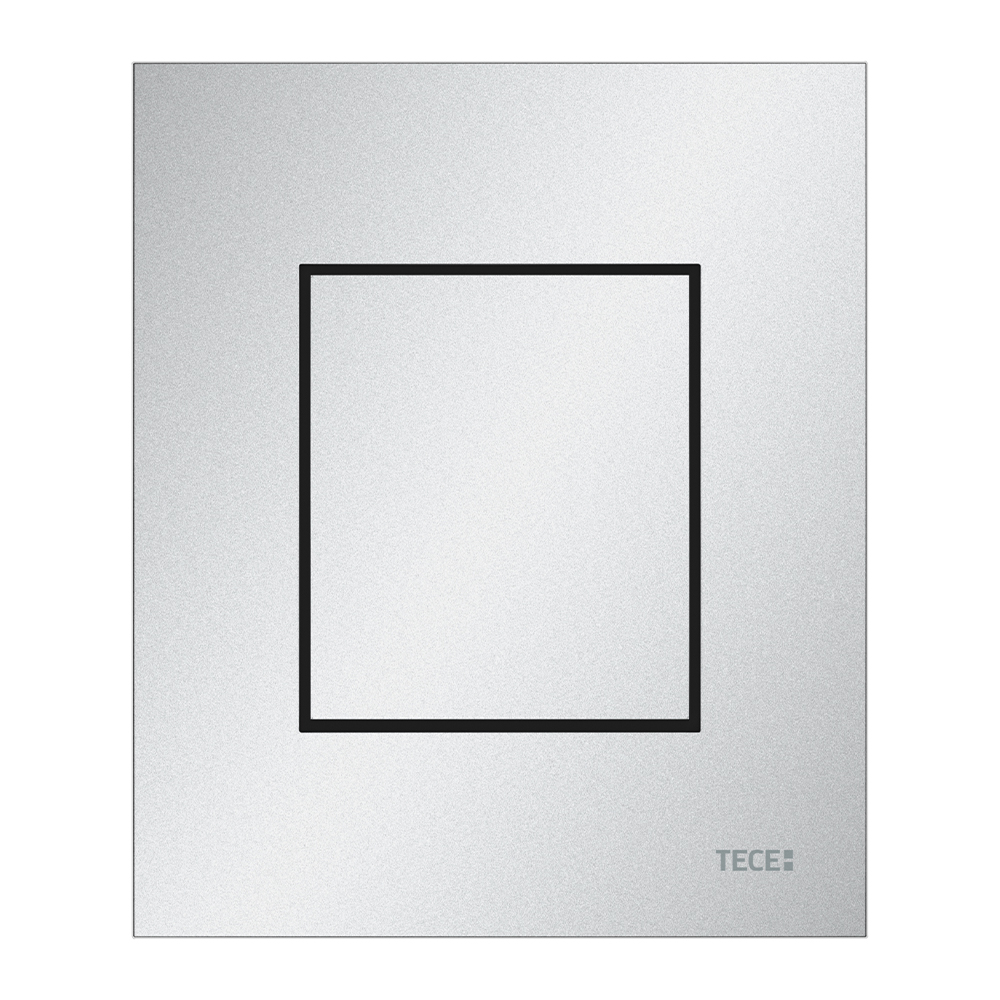Пластиковая панель смыва TECEnow хром матовый, для инсталляции писсуара, 124 x 104 x 5 мм