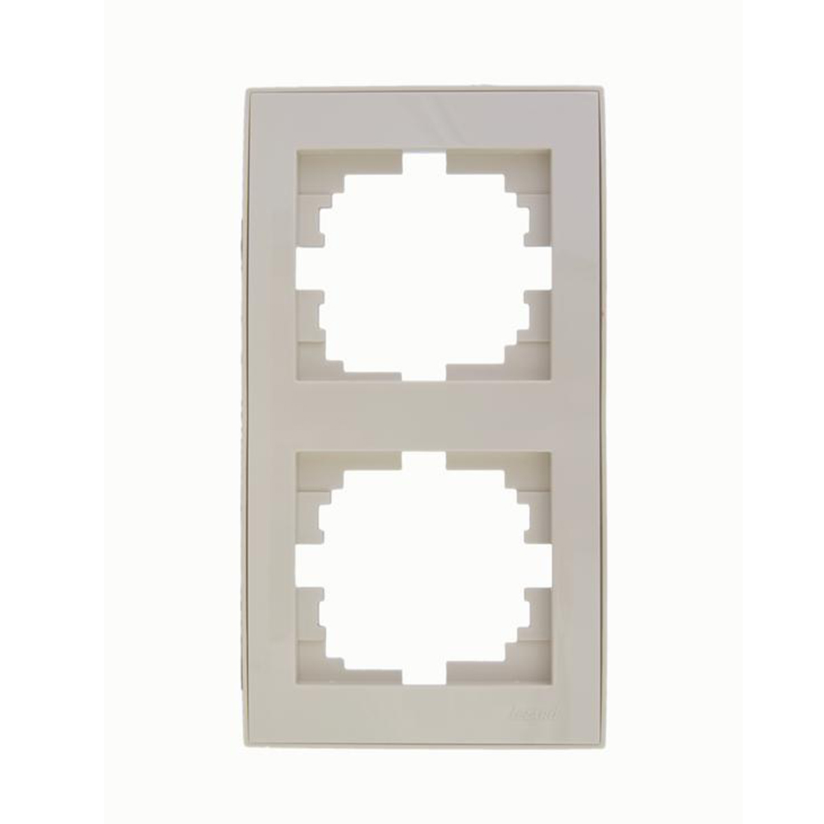 Рамка "rain" 2-х местн. вертикальная, жемчужно-белый металлик (1/10/120) "lezard" 703-3030-152