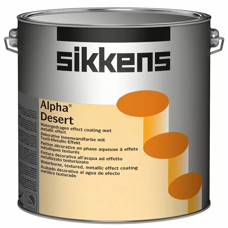 SIKKENS ALPHA DESERT покрытие декоративное с эффектом металлизированного песка, база 555 (2,5л)