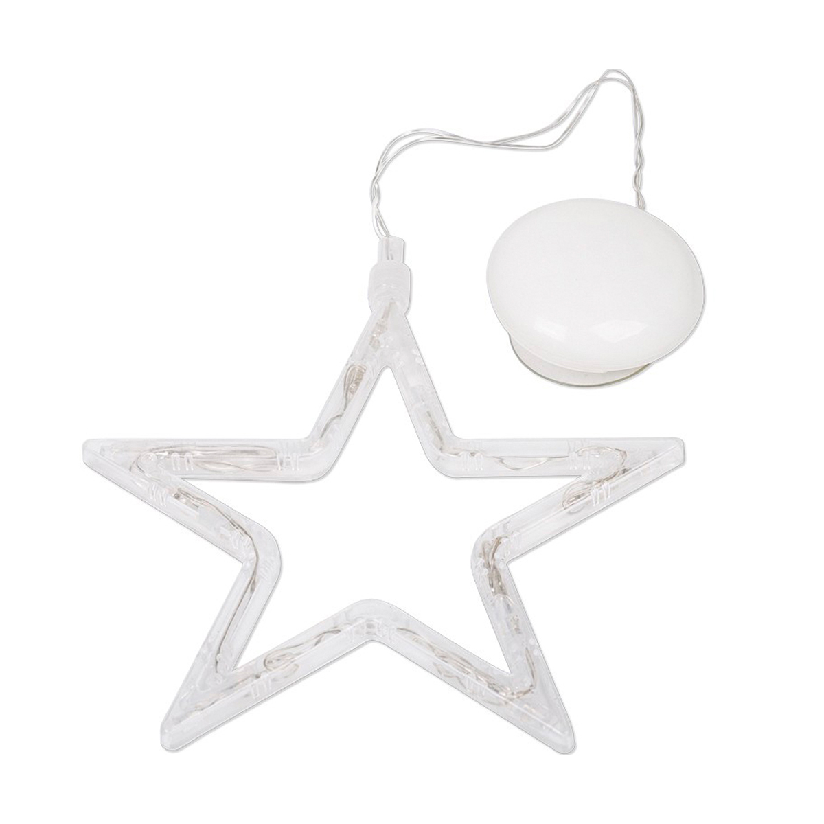 Фигурка светодиод. "звездочка" на присоске, теплый белый свет (1/24) "neon-night" 501-011