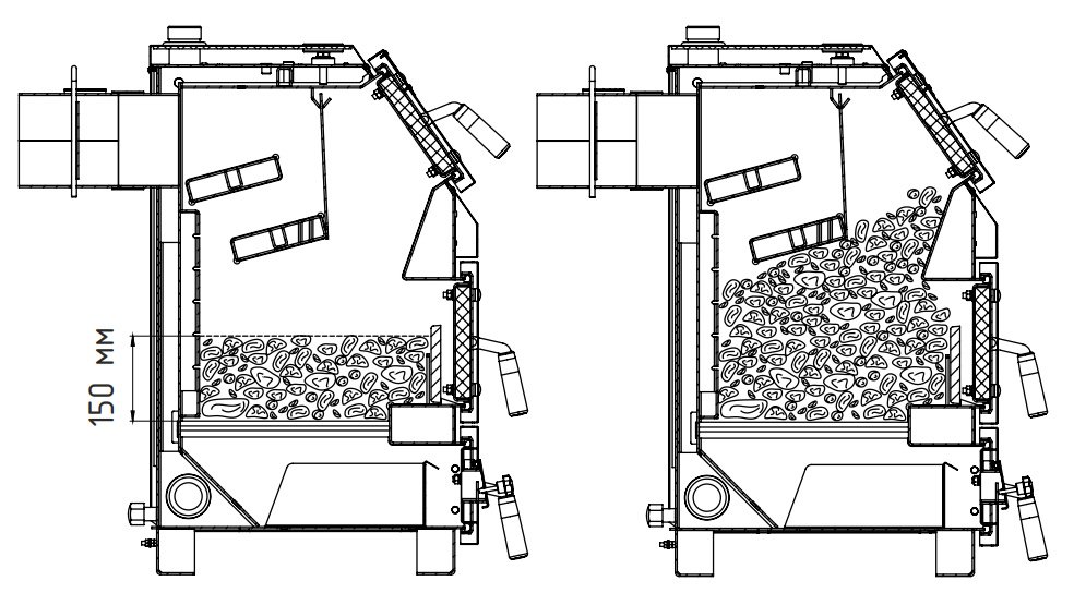 Котел твердотопливный ZOTA Тополь-ВК 32 кВт