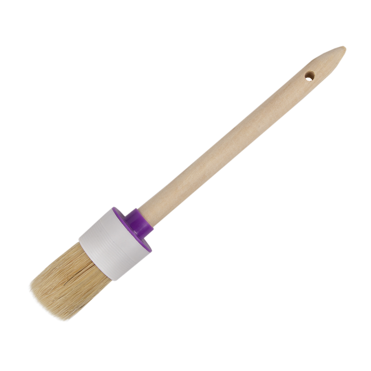 Кисть круглая  №10/40 мм  (12/360) натур.щетина, дерев.ручка "krafor" 001-0040