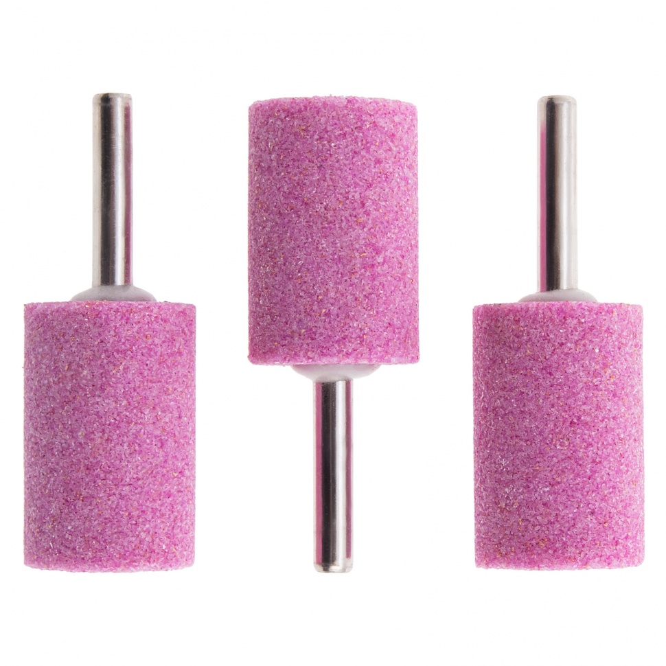 Шарошка абразивная, цилиндр удлиненный, 25 x 38 x 6 мм, F46, 3 шт Matrix (76006)