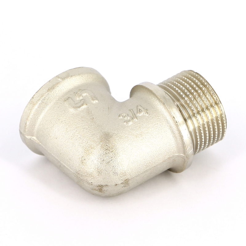 Колено резьбовое ВН 3/4" x 3/4" с упором, никель UNI-FITT