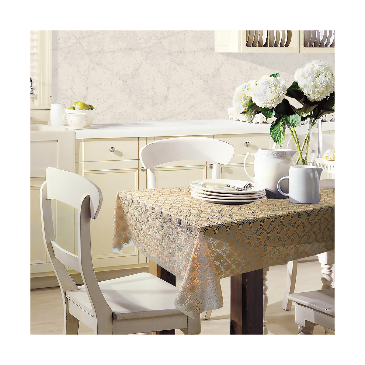 Скатерть пвх "элегия" 110*135 см (1/15) 005-beige